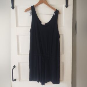 Loft romper with drawstring waist